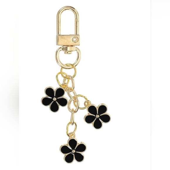 Gold Flower Charm Accessory for Bags & Keys - Picture 1 of 3